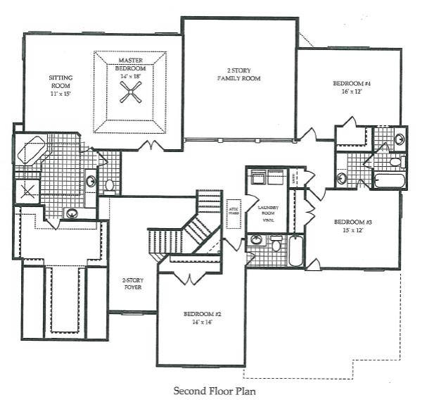 Harcrest Homes Kingsley Model - Second Floor