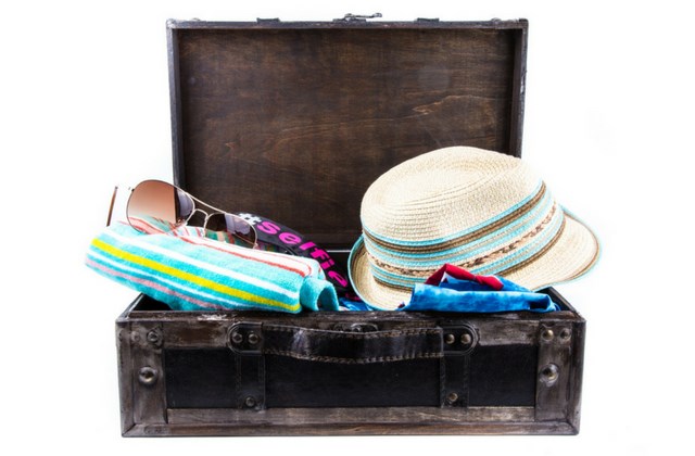 Travel - suitcase, swim wear, hats