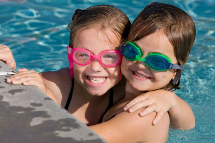 Girls in pool at Sterling on the Lake