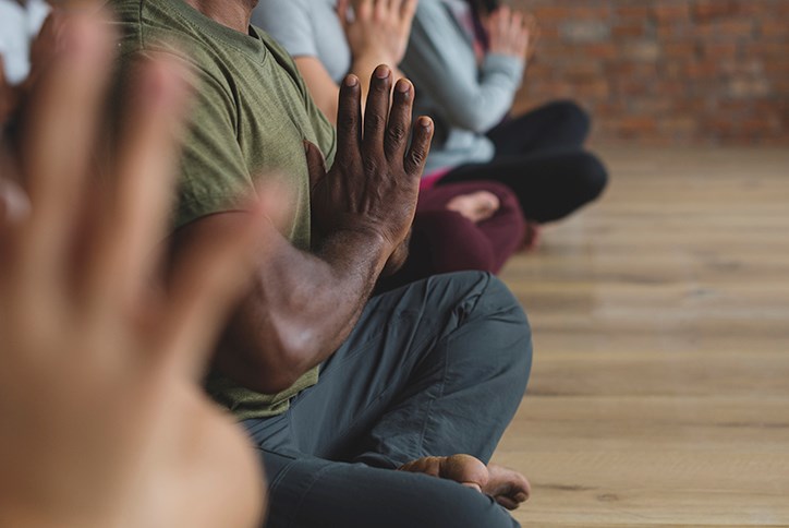 Meditation class at Sterling on the Lake