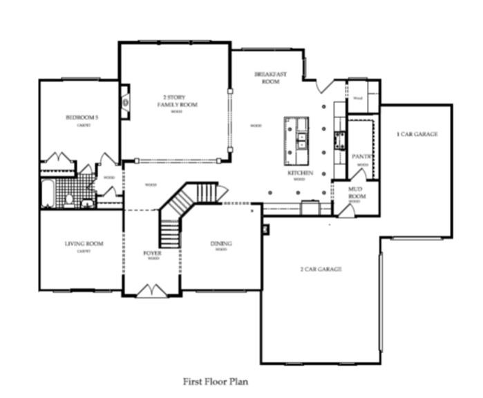 Harcrest Homes Weston Model - Floorplan first floor