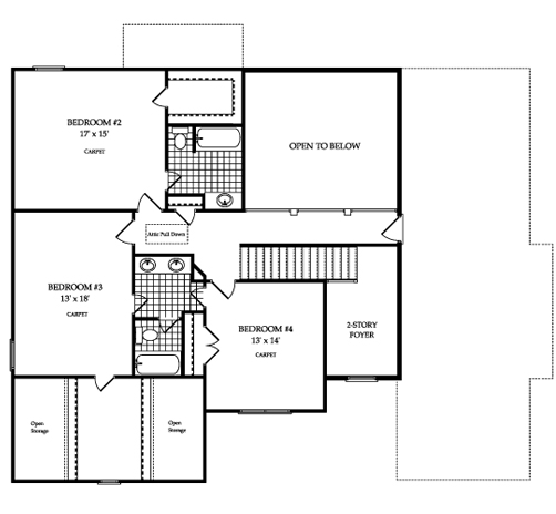Harcrest Homes Hawthorne Model -  Second Floor