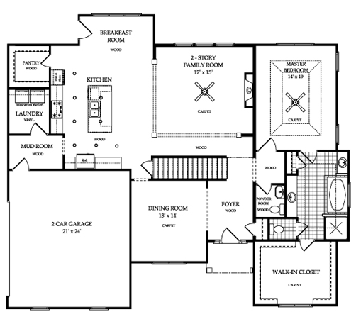 Harcrest Homes Hawthorne Model -First Floor