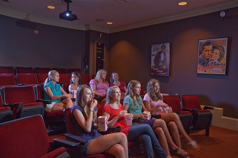 Girls in movie theater