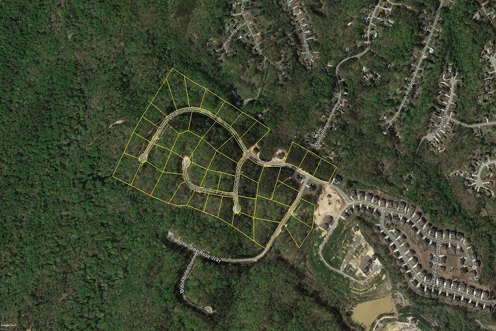 Lots outlined in The Preserve neighborhood of Sterling on the Lake
