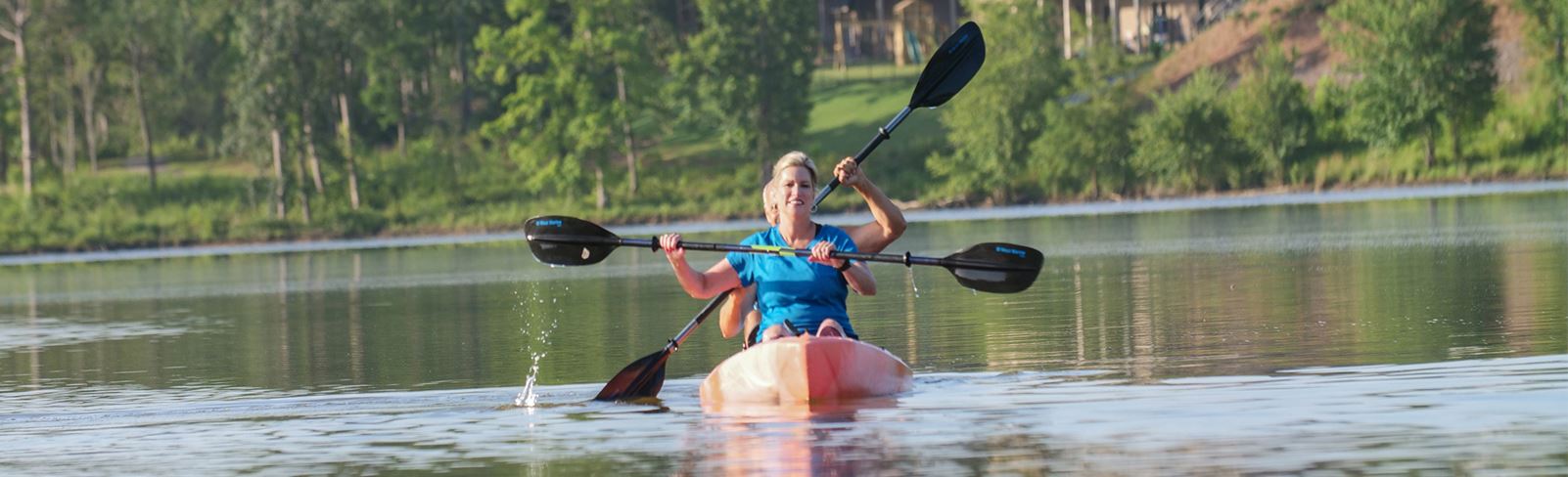 Couple kayaking on Lake Sterling