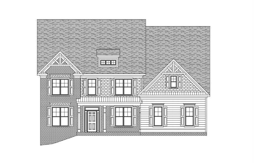 Harcrest Homes Waterstone Model - Exterior Elevation C