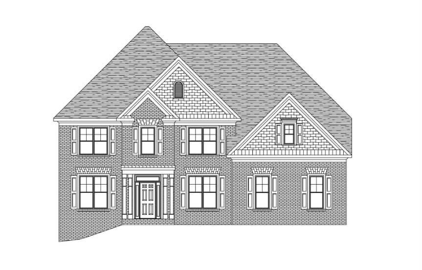 Harcrest Homes Waterstone Model - Exterior Elevation C