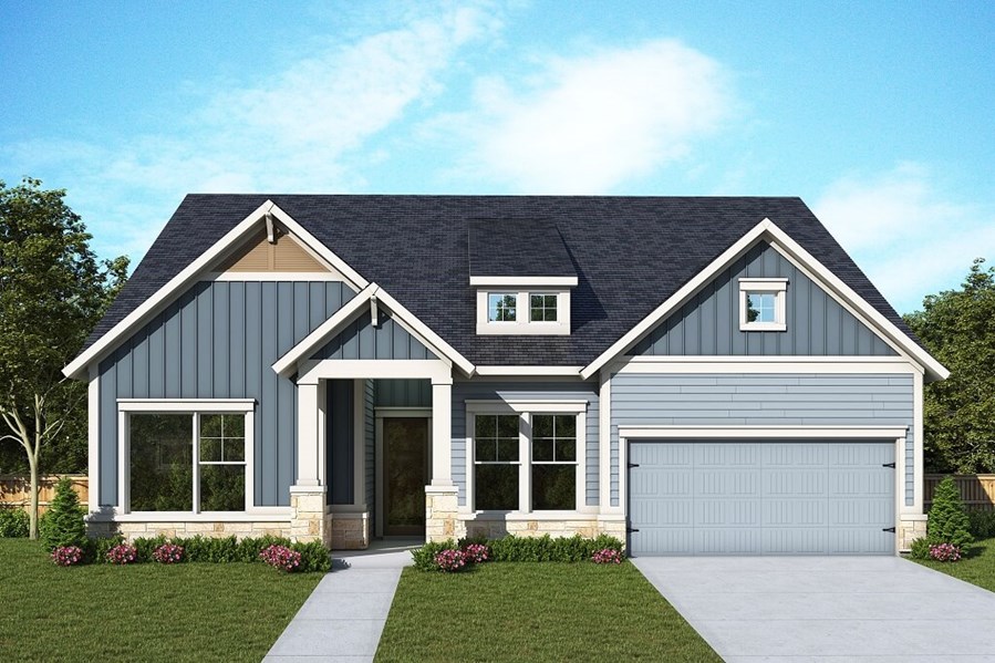 David Weekley Homes Freeman floorplan Elevation B in The Retreat at Sterling on the Lake