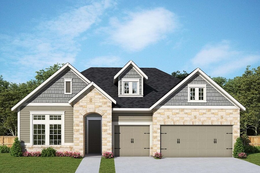 David Weekley Homes Meadowhill floorplan Elevation C in The Retreat at Sterling on the Lake