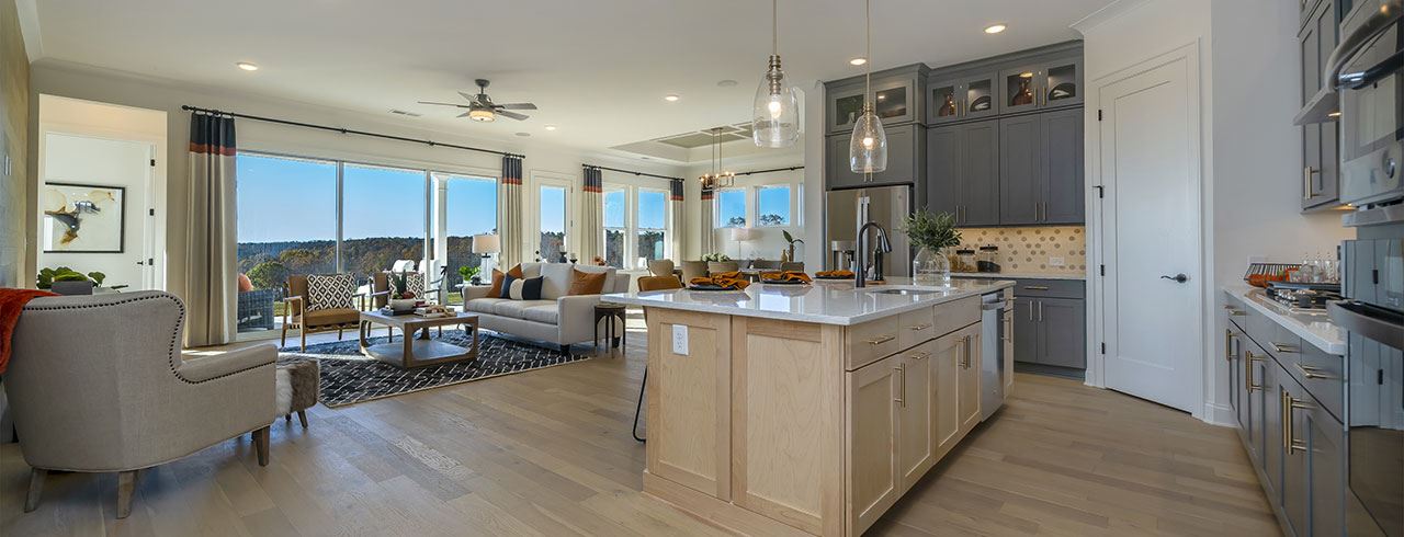 Meadowhill model home open concept.