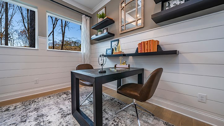 Meadowhill Model Home office flex space.