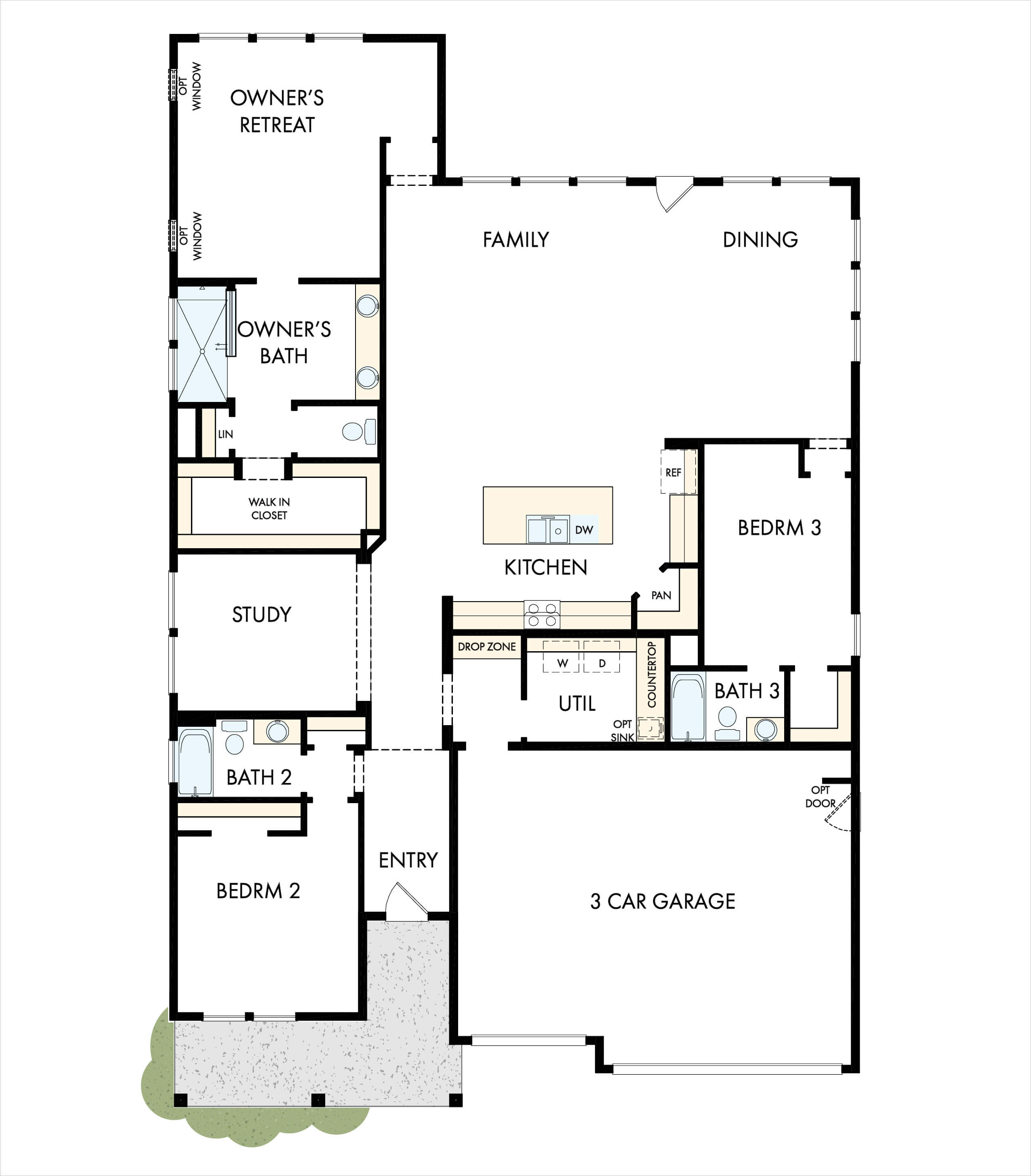 Meadowhill floorplan by David Weekley Homes -Encore at Sterling on the Lake in The Retreat
