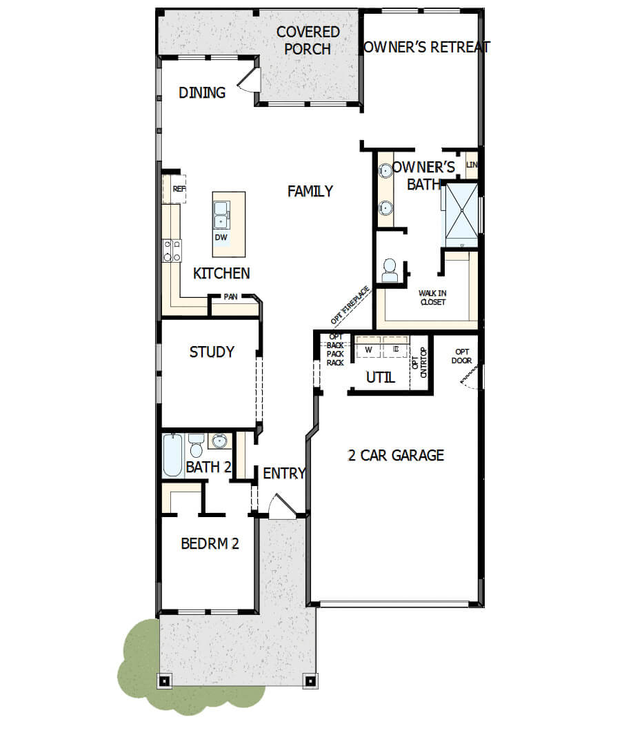 The Rustin from Encore by David Weekley Homes at Sterling on the Lake's 55+ neighborhood, The Retreat