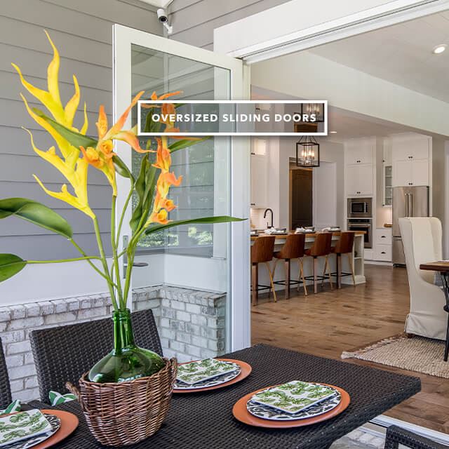 Oversized sliding doors feature in luxury home