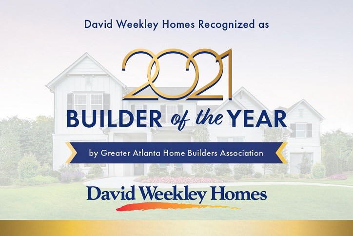 David Weekley Homes Builder of the Year Award 2021